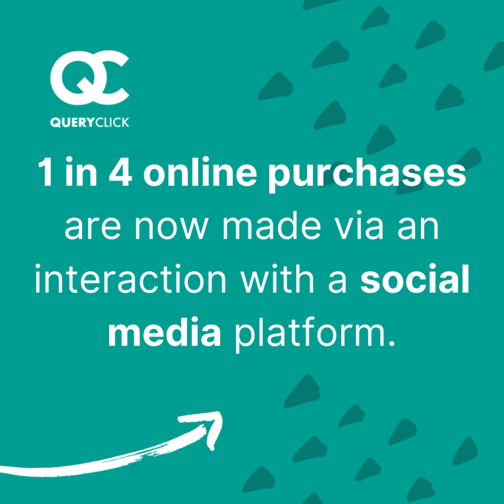 1 in 4 online purchases are now made via an interaction with a social media platform