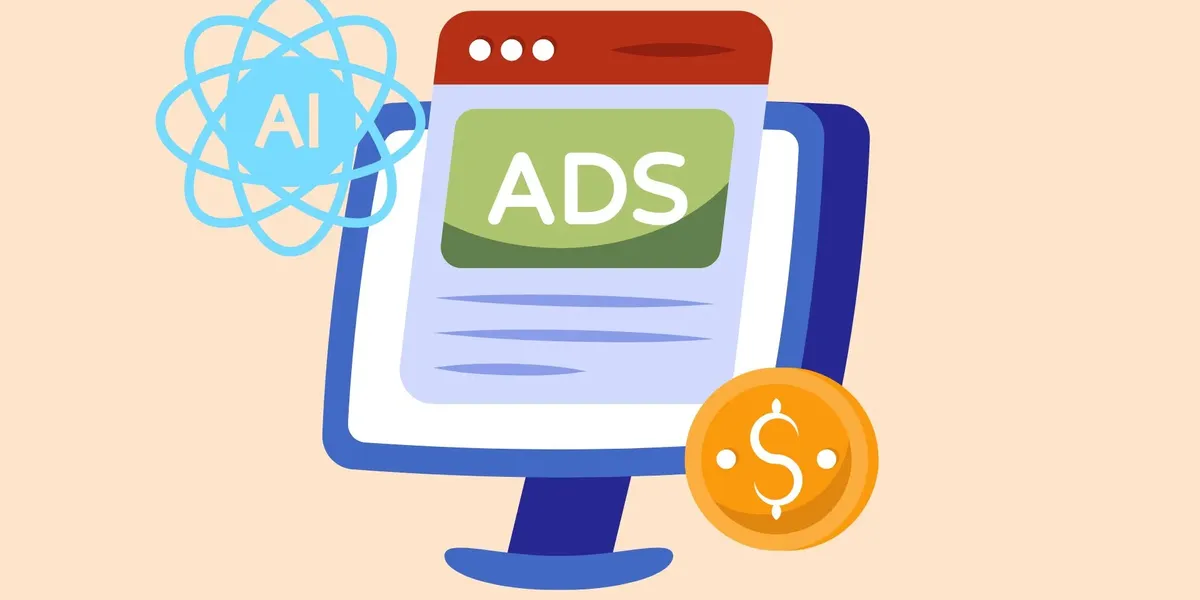 Ads in Computer Screen Illustration