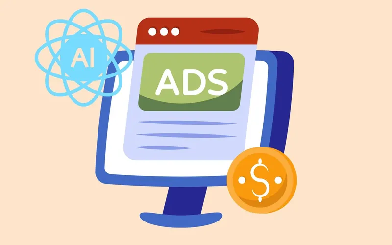 Ads in Computer Screen Illustration