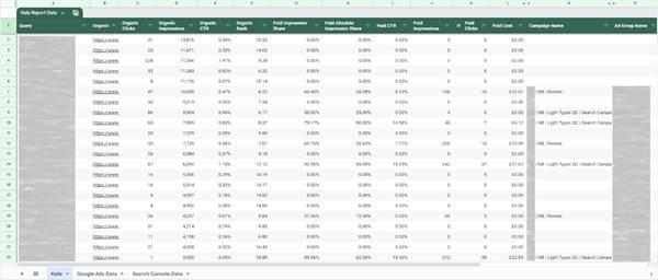 A Rebuilt Halo Report in Google Sheets
